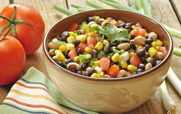Diet vegetable salads can be included in the menu when losing weight on proper nutrition